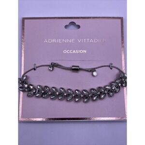 Adrienne Vittadini Silver Tone Occasion Bracelet Gems- Brand New